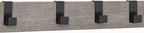 Meerveil Coat Stand, 183 cm Coat Rack with with Shoe Storage Bench, 9 Hooks | Coat and Shoe Rack Metal Clothes Rail Industrial Style for Hallway Entryway Small Space, 72 x 34 x 183 cm, Grey