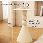 Modern Simple Side Tables, Small Apartment Creative Coffee Table, Iron Design Round End Tables, Suitable for Balcony Living Room, Bedroom Night Stand