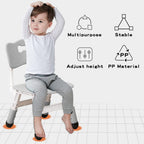 WHY TOYS Adjustable Kid Chairs Indoor 3 Level Adjustable Suitable for Children Age 2-6. Maximum Load-Bearing 220LBS Suitable for Family Classroom and Nursery Child Seat Set (2-Pack-Grey)