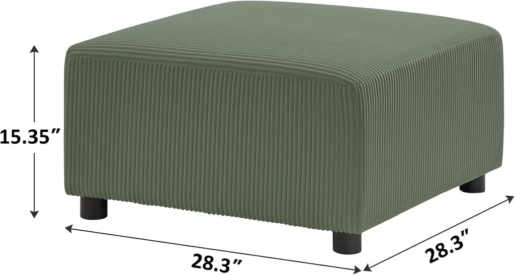 28.3" Square Ottoman for Modular Sectional Sofa, Stool Footrest Seat Cube, Replacement for Convertible Sectional Sofa Couch