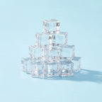 Fake Ice Cubes，100Pcs 15mm Clear Artificial Acrylic Ice Cubes Plastic Faux Icecubes for Fake Bake Vase Fillers Table Decorations Photography Prop