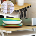 Two Tier Microwave Stand with Vent Rack Freestanding Kitchen Baker's Rack Spice Rack Organizer Shelf for Storage