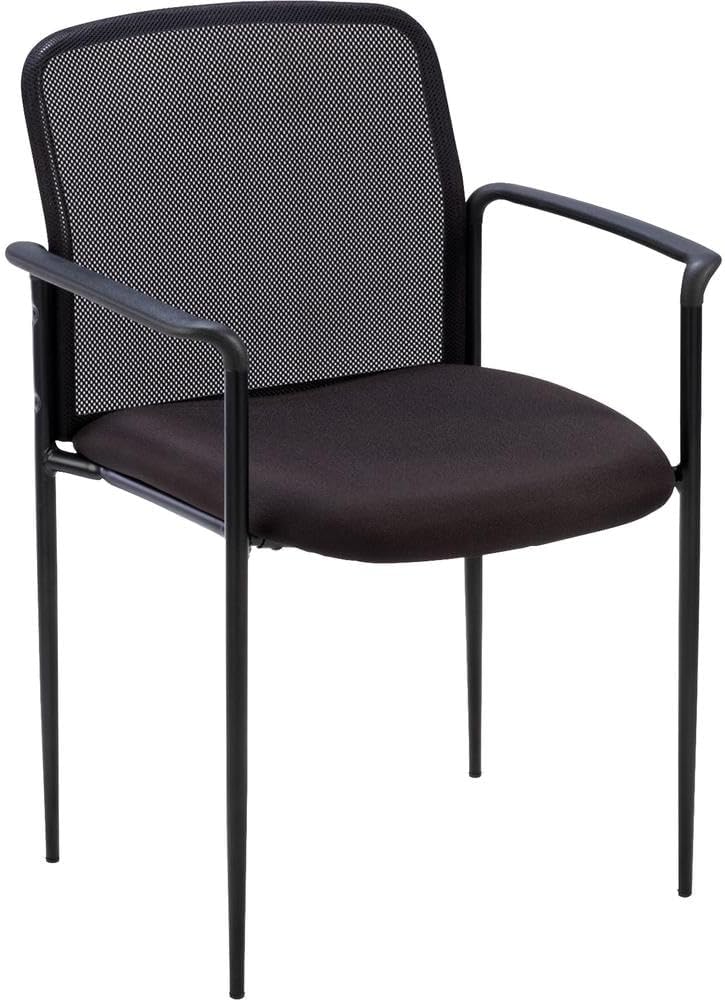 Lorell Reception Side Chair, 23-3/4 by 23-1/2 by 33-Inch, Black
