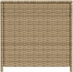 Garden Storage Box Mix Beige 123.9 Gal Resin Wicker Container Chest with Bag for Outdoor Patio Deck Cushions, Weather Resistant Lockable Trunk Bench for Backyard Yard Porch