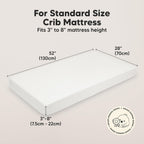 KeaBabies 2-Pack Organic Crib Sheets for Boys, Girls - 52x28 Fitted Crib Mattress Sheet Neutral, Breathable Jersey Cotton Cover for Baby Bed, Toddler Mattress, Soft & Cute Prints (Soft White)