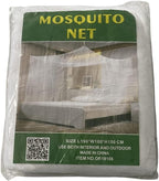 Premium Bed Mosquito Net – Full & Queen Size, Elegant White Rectangular Canopy, 360° Protection with Breathable Mesh and Easy Installation