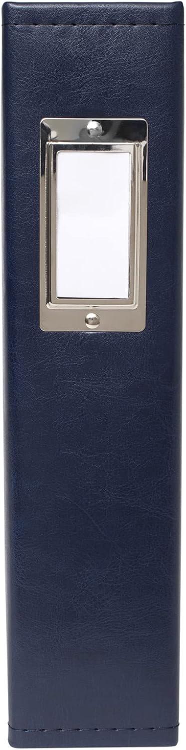 We R Memory Keepers 8.5x11 Navy Photo Album, Protect Memories and Photos, Soft, Acid-free Faux Leather, Classy Decorative Spine Label, Snag-free Rings, Includes 5 Page Protectors