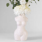 Reimagine Discovery Female Body Vase, Clean Girl Aesthetic Room Decor, Modern Home Decor Ceramic Flower Vase for Living, Bedroom & Office, Minimalist Decorative Vase Body Sculpture (Matte White)
