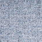 HomePop 24" Large Round Storage Ottoman - Blue Gray Woven Fabric
