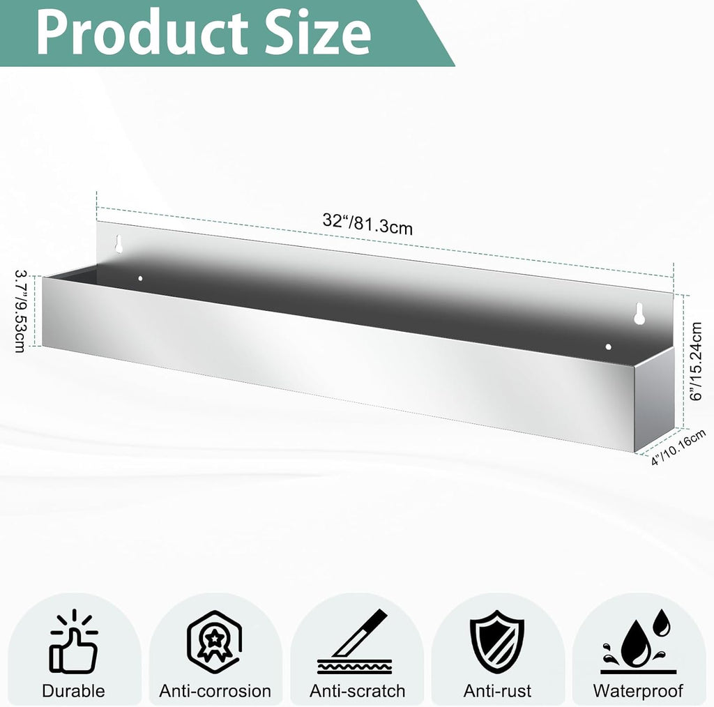 32-inch Stainless Steel Bar Speed Rail,Wall Mounted Liquor Bottle Holder for Bars,Organizer for Liquor Bottles, Bar Bottle Holder(1 pcs)