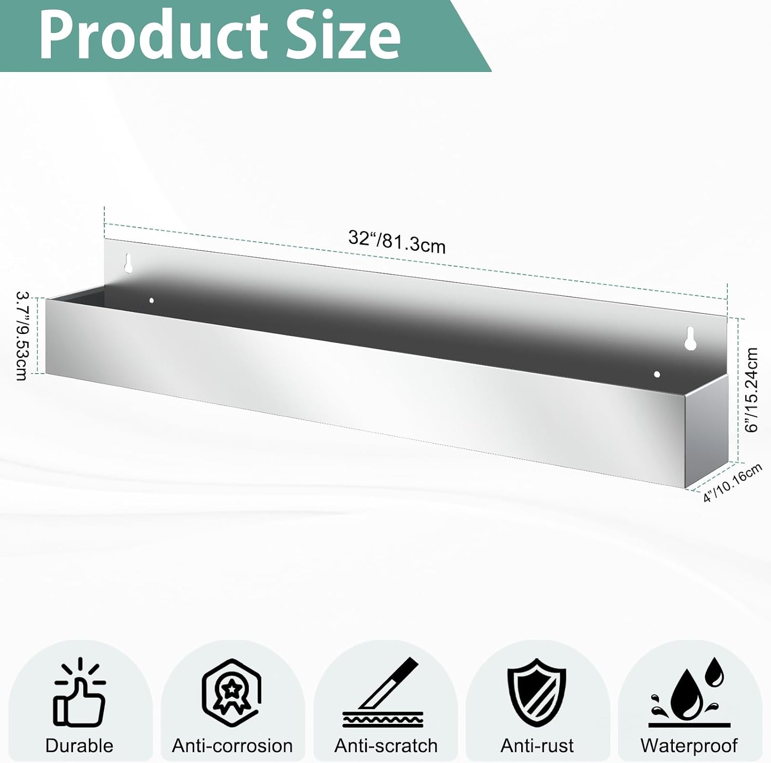 32-inch Stainless Steel Bar Speed Rail,Wall Mounted Liquor Bottle Holder for Bars,Organizer for Liquor Bottles, Bar Bottle Holder(1 pcs)