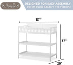 SORELLE FURNITURE Baby Bundle 4-Piece Nursery Set with 4-in-1 Convertible Crib, 4-Drawer Dresser, Changing Table and Toddler Rail, Furniture Made of Wood, Finish, Nursery Furniture Set -White