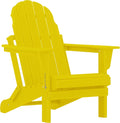 Adirondack Chairs, HDPE All-Weather Adirondack Chair, Fire Pit Chairs (Folding, Yellow)