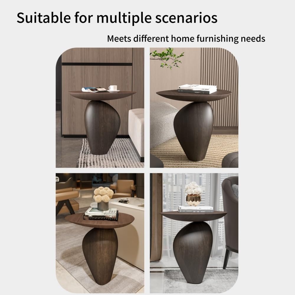 Fiberglass Side Table, Modern Small Coffee Table, Minimalist Accent Tables for Living Room, Bedroom, Small Spaces