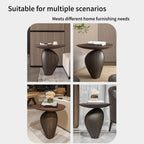 Fiberglass Side Table, Modern Small Coffee Table, Minimalist Accent Tables for Living Room, Bedroom, Small Spaces