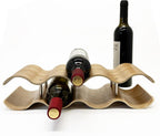 Wine Racks Countertop, 2-Tier Wooden Wine Rack Inserts for Cabinet, Bottle Holder Stand, 7 Bottles Freestanding Wine Storage Cabinet Shelf Organizer for Home Décor, Bar and Pantry