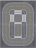 Lekebaby 12 Pack Road Base Plates 10x10 City Street Baseplates, 4 Curve / 4 T Junction / 3 Straight / 1 Junction, Compatible with Major Brands