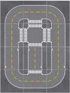 Lekebaby 12 Pack Road Base Plates 10x10 City Street Baseplates, 4 Curve / 4 T Junction / 3 Straight / 1 Junction, Compatible with Major Brands