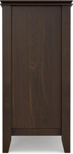 SIMPLIHOME Artisan Buffet - 54 inch Wide Solid Wood 3-Door Sideboard Buffet in Natural Aged Brown, Transitional Storage Cabinet for Dining Room or Kitchen with Adjustable Shelves and Bronze Hardware