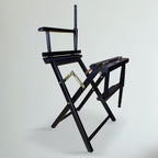 Casual Home Director's Chair,Black Frame/Black Canvas,18" - Classic Height