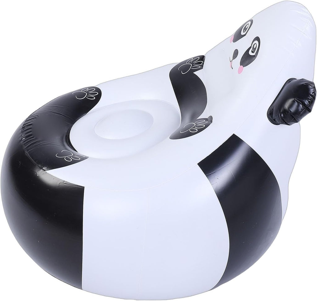 Zunate Cartoon Panda Inflatable Chair, Portable Animal Shaped Air Filled Couch for Kids, Lightweight Soft Seat for Outdoor Camping Beach Travel Indoor Backyard, Fun Inflatable Sofa with