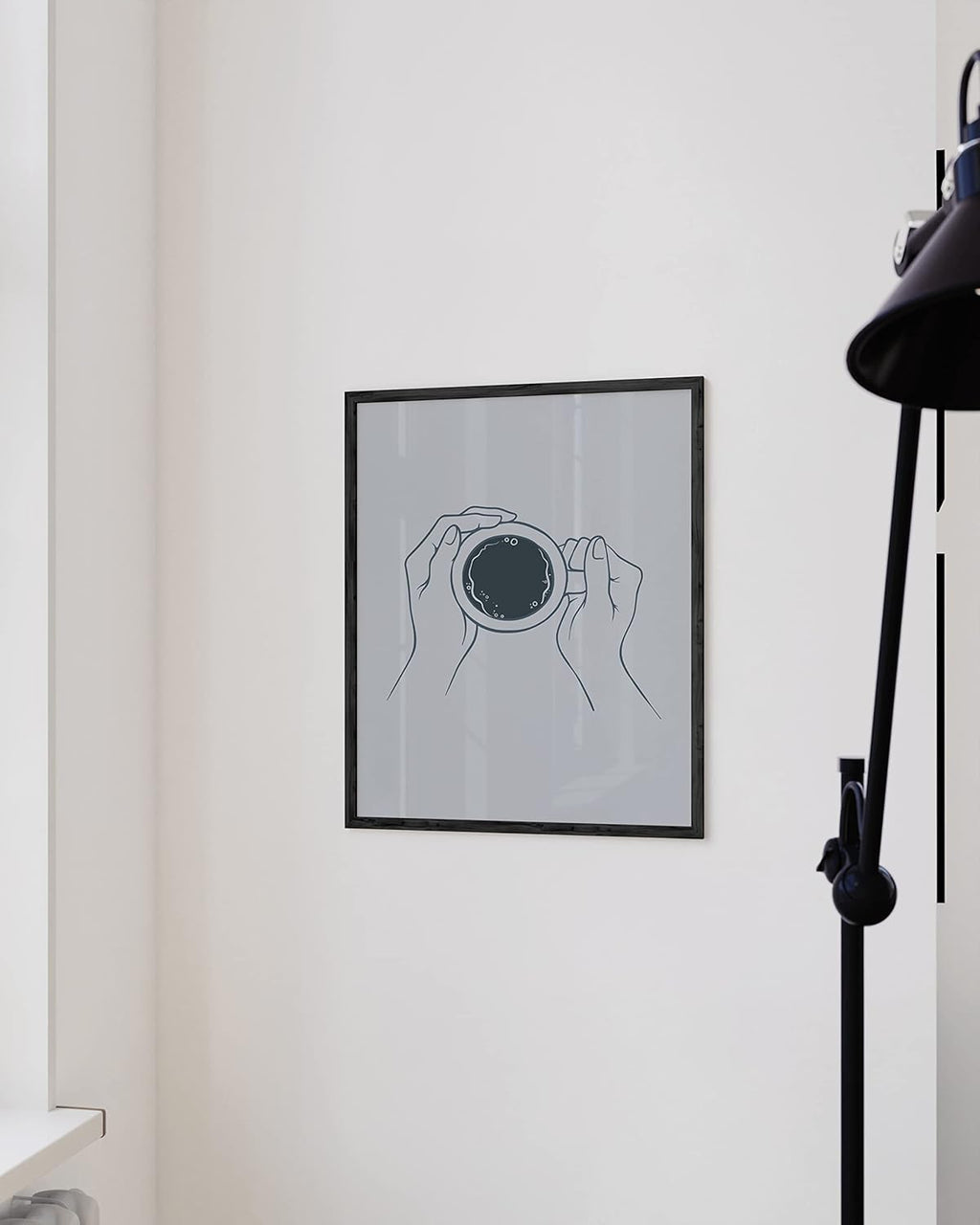 HAUS AND HUES Line Drawing Wall Art Coffee Artwork Minimalist Art Aesthetic Art Drawing Line Art Line Art Wall Decor Single Line Drawing Coffee Wall Art Artwork Line | UNFRAMED 12” x 16"