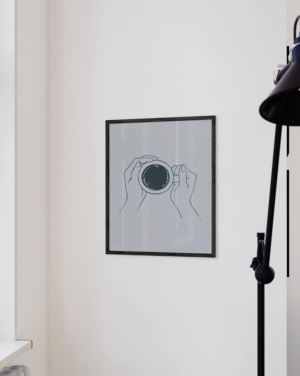 HAUS AND HUES Line Drawing Wall Art Coffee Artwork Minimalist Art Aesthetic Art Drawing Line Art Line Art Wall Decor Single Line Drawing Coffee Wall Art Artwork Line | UNFRAMED 12” x 16"