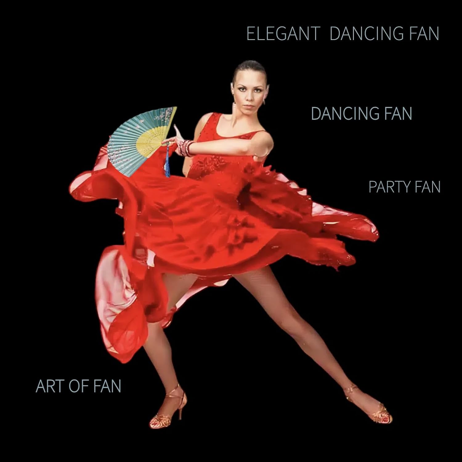 2026 New 5PCS Folding Hand Fans, 8.4" Mysterious Oriental Stylish Vintage Bamboo Silk Fan. Ideal for Dancing, Party, Home Decor and Events (5)