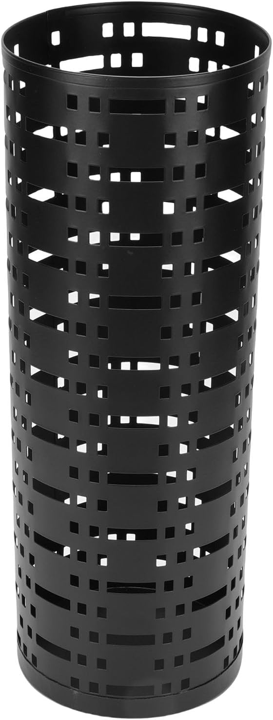 FreeStanding Metal Umbrella Holder for Entryway, Round Umbrella Organizer Bin for Long Short Umbrellas, Walking Sticks, Home Office Indoor (Black)