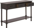 SAFAVIEH Home Collection - Peyton Dark Chocolate Console Table with 3 Drawers and 1 Shelf, Farmhouse Accent Entryway Table (CNS5705E)