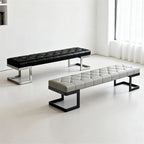 Modern Leather Bed end Stool Bedroom Dressing Room Living Shoe Changing Entryway(Large)