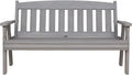 Amish Casual Heavy Duty 800 Lb Mission Treated Garden Bench, 5-Foot, Semi Solid Grey Stain