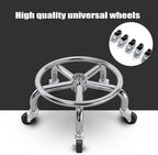 360°Swivel Stool Chair-Heavy Round Rolling Stools with Wheels,Height Adjustable Counter,Thick Seat Padding Lash Chair（1 Piece）(Orange)