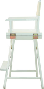 Casual Home 24" Director's Chair White Frame with Wheat Canvas, Counter Height