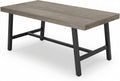 71" Industrial Dining Table for 6-8 People, Rectangular Kitchen Table with Large Wood Top & Sturdy Metal Frame, Spacious Office Writing Desk for Home, Kitchen, Family Gatherings, Grey