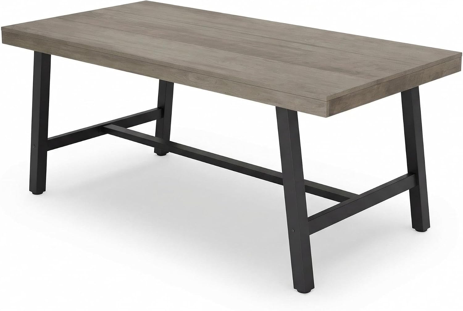71" Industrial Dining Table for 6-8 People, Rectangular Kitchen Table with Large Wood Top & Sturdy Metal Frame, Spacious Office Writing Desk for Home, Kitchen, Family Gatherings, Grey