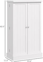 Anwick 5-Tier Kitchen Pantry Cabinet,Freestanding Buffet Cupboard with Doors & Adjustable Shelves,41" Food Pantry Storage Cabinets for Small Dining Room Living Room (White)
