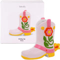 ban.do Small Ceramic Cowboy Boot Vase, Giddy Up | Cute Petite Cowgirl Boot, Colorful Ceramic Shelf Decor for Home or Office, Unique/Quirky/Funky/Fun Flower Vase or Pencil Cup