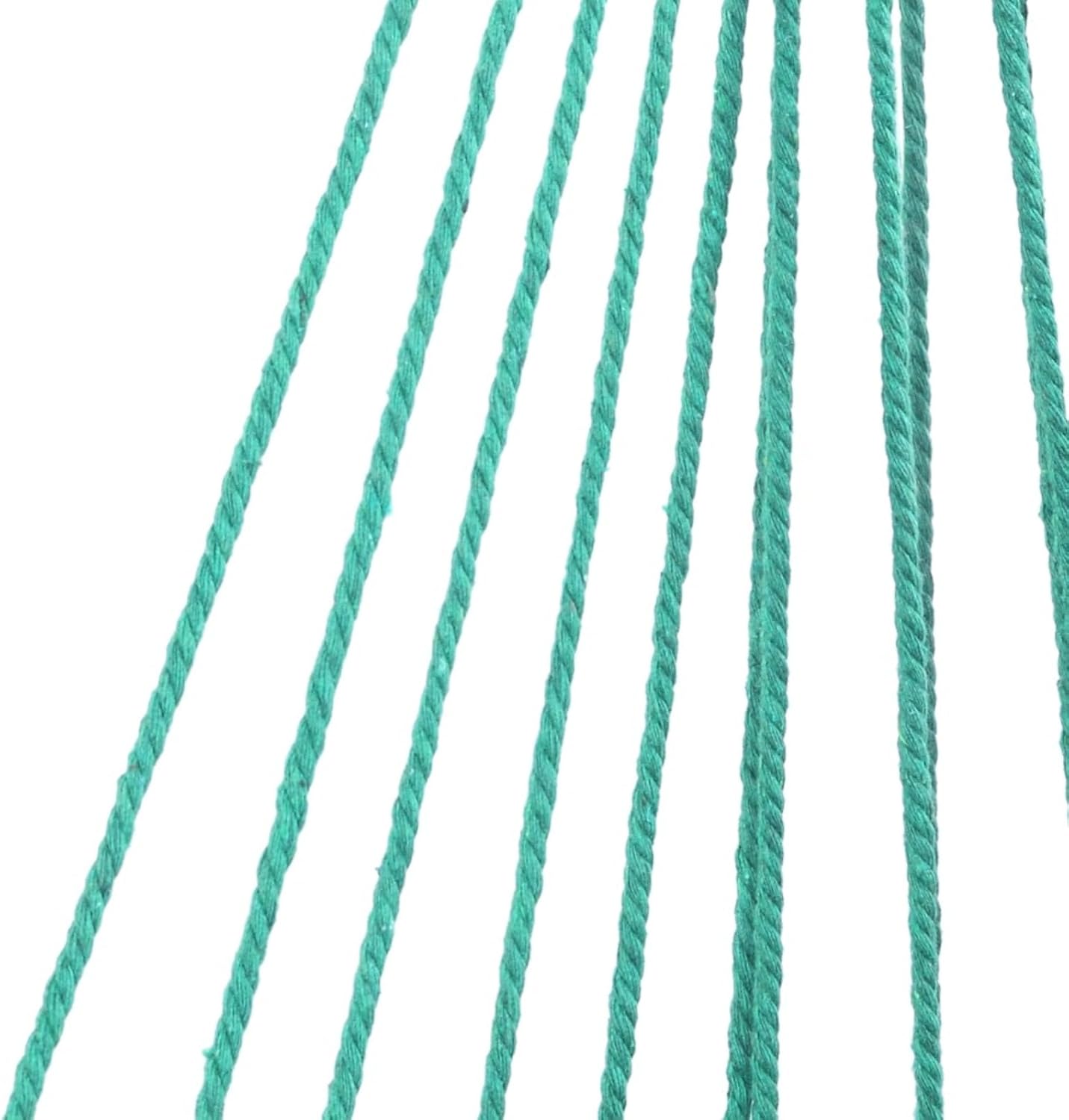 Galvanized Pipe Cut 130 * 100cm Green Strip Polyester Cotton Cushion Hanging Chair with 2pcs Cushion
