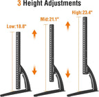 ELIVED Universal Table Top TV Stand for Most 27 to 55 inch LCD LED Plasma Flat/Curved Screen TVs, TV Base Height Adjustable Leg Stand, Replacement TV Feet Holds up to 88lbs, Max VESA 800x400mm