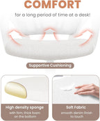 NEO CHAIR Office Desk Computer Chair Ergonomic Mesh Gaming Cushion Seat with Comfy Lumbar Mid Back Support Adjustable Height Swivel Rolling Wheels for Home Task (Ivory)