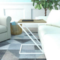 Z-Shaped Slide Under Sofa Side Table-Slide Under Couch Snack Table, Multi-Functional Laptop Side Table