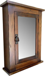 Dijkoo ZyduzscAT NUOTIRUIS Primitive Mission Medicine Cabinet/Surface Mount/Distressed Medium Finish/Solid Wood & Handmade C