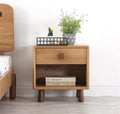 NordicSolidWoodChildren'sBedsideTable,CartoonNightstandForBedroom,BoyAndGirlBedsideCabinet2Drawer,SimpleBedroomStorageCabinet45X38X45CM(Color:B) Needed