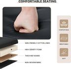 Storage Ottoman Bench, 15 Inch Ottoman Foot Rest, End of Bed Bench, Storage Chest for Living Room, Bedroom, Entryway, Black