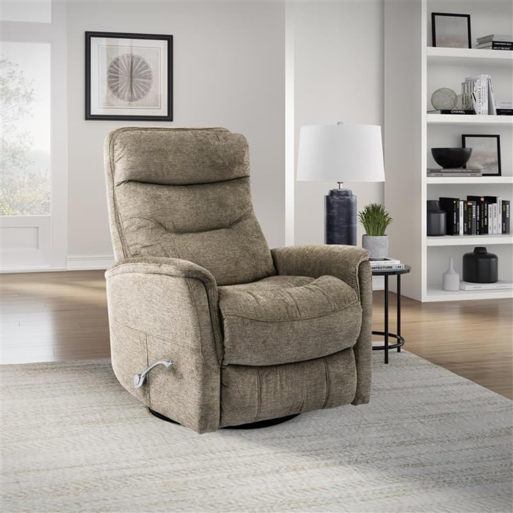 Parker Living Gemini - Heather Swivel Recliner Chair Recliner Nursery Glider Nursing Armchair Comfortable Reclining Chair with 94% Polyester 6% Nylon, Cozy Seating
