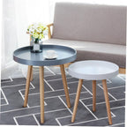 Nordic Style Small Round Indoor Coffee Table White Mini Sofa Side Table for Living Room and Balcony Compact Household