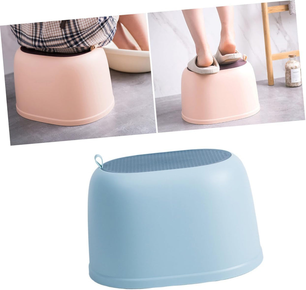 PRETYZOOM Bathroom Bench Skid-Resistant Design Plastic Portable Stool for Boys and Girls and Adults Easy Storage