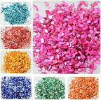 QICQDRAM Crushed Shells for Crafts About 1LB (405g/14.28oz) Small Natural Crushed Shells Bulk for Crafts DIY Beaching Wedding Decoration Vase Fillers (Light Blue)
