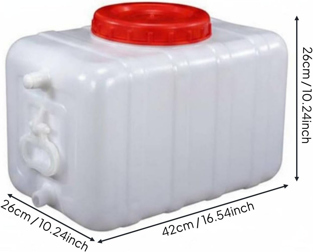 Food Grade Water Jug Thickened Material Rectangular Water Container Pressure Resistant for Outdoor, Camping